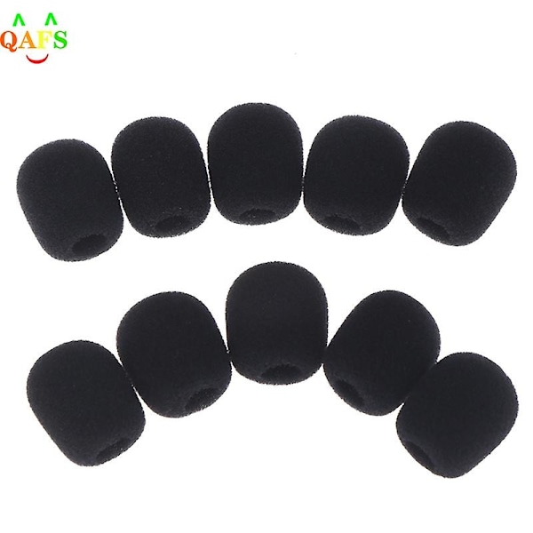 10 stk. Erstatningsskum for headsetmikrofon, telefonheadset mikrofondeksel, mikrofonvindskjerm, headsetskum 25*8mm~12709