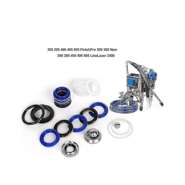 244194 Pump Reparation Packning Kit-Airless Färgspruta Pump Tillbehör Reparationssats Kompatibel Med 295