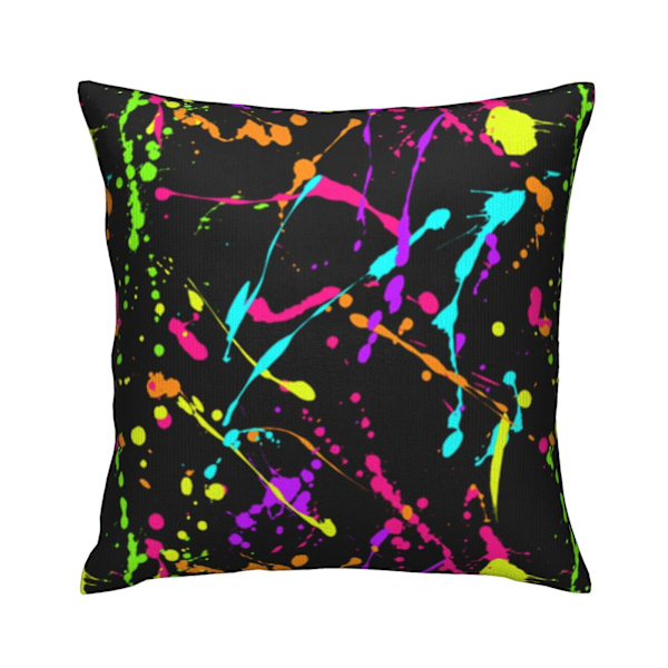 Glødende Neon Splatter 5 Putesett Dekorative Putesett Putetrekk For Hjem Sofa Seng Innendørs 18 X 18 Tommer