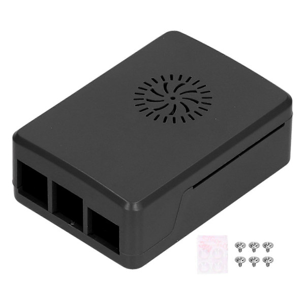Högkvalitativt Raspberry Pi 4B Skyddsfodral Svart