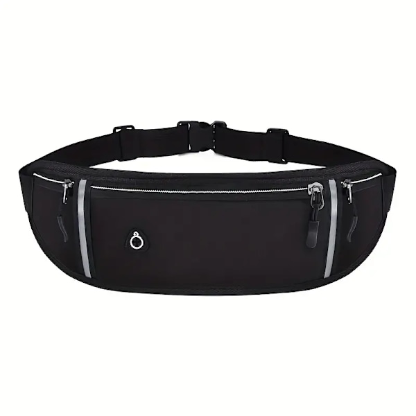 1. Løbevæsken, Sport Mobiltelefon Opbevaring Fanny Pack sort