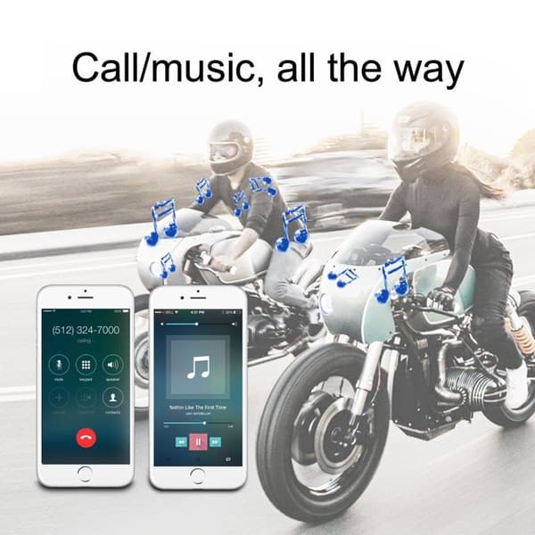 Bluetooth-headset med Siri-understøttelse til motorcykelhjelme