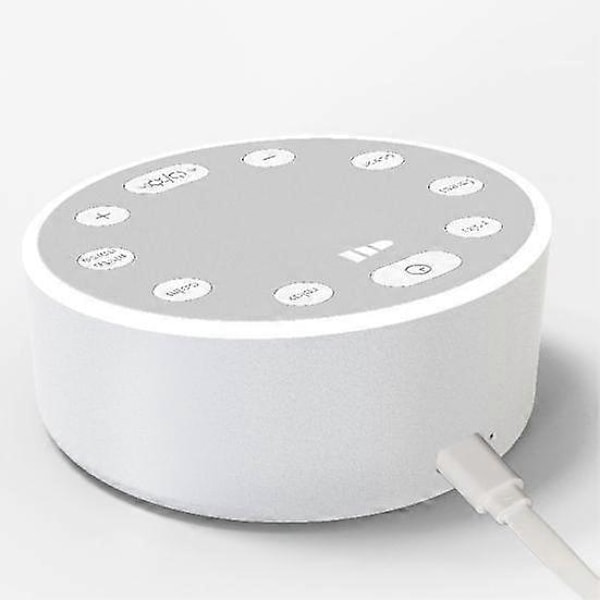 Vit Brus Maskin Justerbar Volym Minnesfunktion Flera Sömnljudseffekter Kompakt Storlek Portabel Vit Brus Generator Sömnhjälp