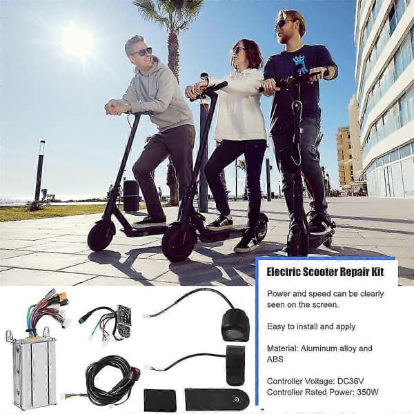 36V 350W Børsteløs Controller+Bluetooth Meter+Accelerator+Lys+Cover Kit Kompatibel med M365/M365 Pro Electri