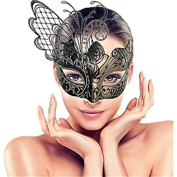 Venedig Butterfly Masquerade Mask Dam/halloween/karneval/fest/bal/bröllop