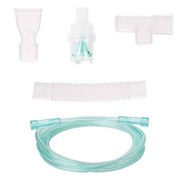 Nebulizer Ersättningskit, 3 Kompletta Set med Slang och Munstycke för Hemanvändning