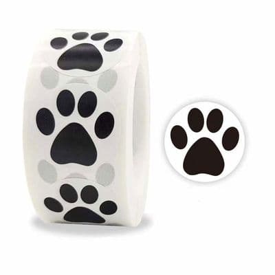 Potetrykk-klistremerker - YYV - 1000 stk. - Svart - 2,5 cm - For barn
