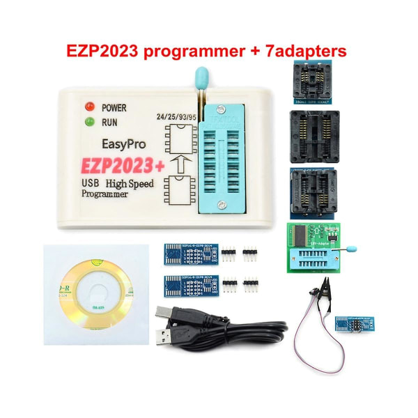 Ezp2023+ Höghastighets Spi Flash-programmerare Ezp2023 Support 24/25/93/95 Eeprom Bios 25t80 Burning Offl