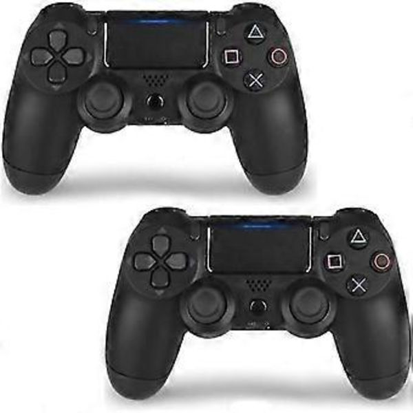 2-pak PS4 Controller DoubleShock Trådløs til Playstation 4 sort, gaming controller til PS4.