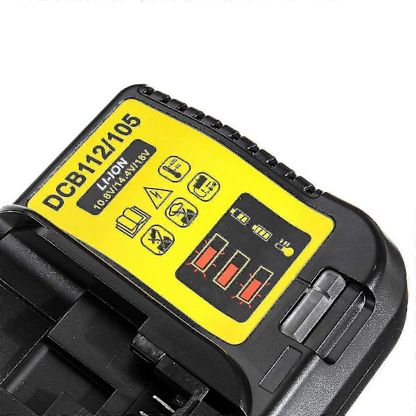 DCB112 Hurtiglader Erstatning til Dewalt 12V-20V MAX Lithium Batterilader