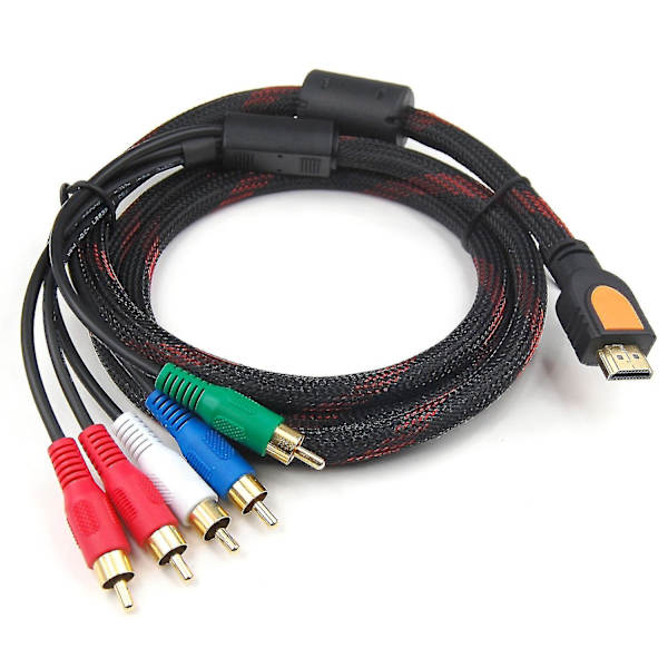 Digiflex HDMI Hunn til 5 RCA RGB Audio Video AV Komponentkabel