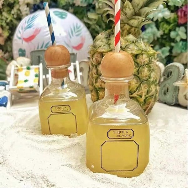 Mini Tequilaflaskor, Tomma Vinflaskor, Plastvinflaskor för Dryck, Mini Tequilaflaskor fo