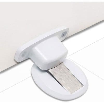 Magnetisk dørstopper - LARGEIGHT - Metall - Selvklebende - Korrosjonsbestandig - Hvit