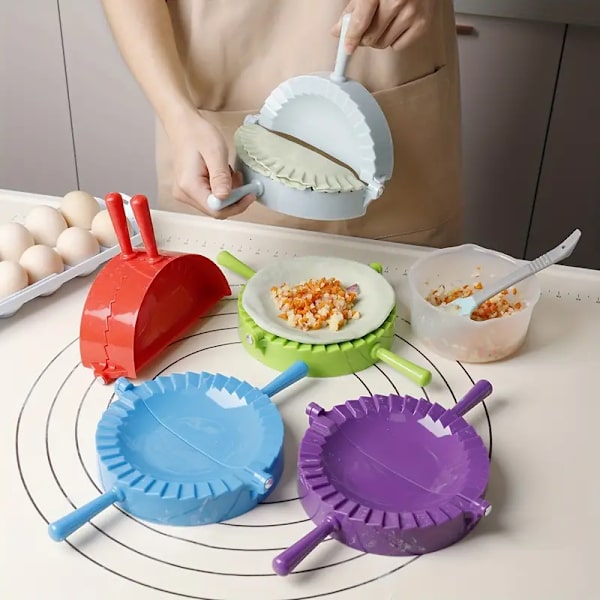 1. Dumpling Maker, Empanada Mold Maker, Dumpling Formar for Dumplings, Kjøkkenutstyr Blå A