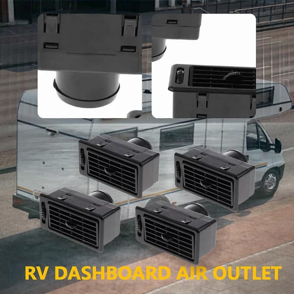 4 stk. Lastebil RV ATV Varme AC Luft Eksosventil Dash ventilasjonsuttak Universal js