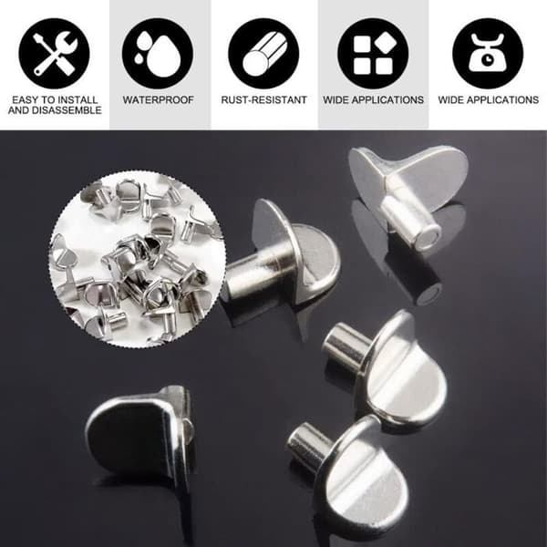 Støttepropper - LARGEIGHT - Pakke med 20 - 5 mm - Træ og glas - Grå