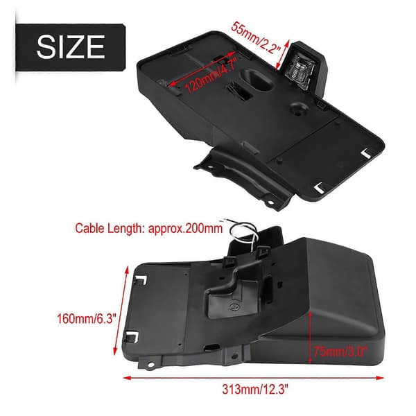 Nummerpladebeslag med lys til Jeep Wrangler JK 2006-2017