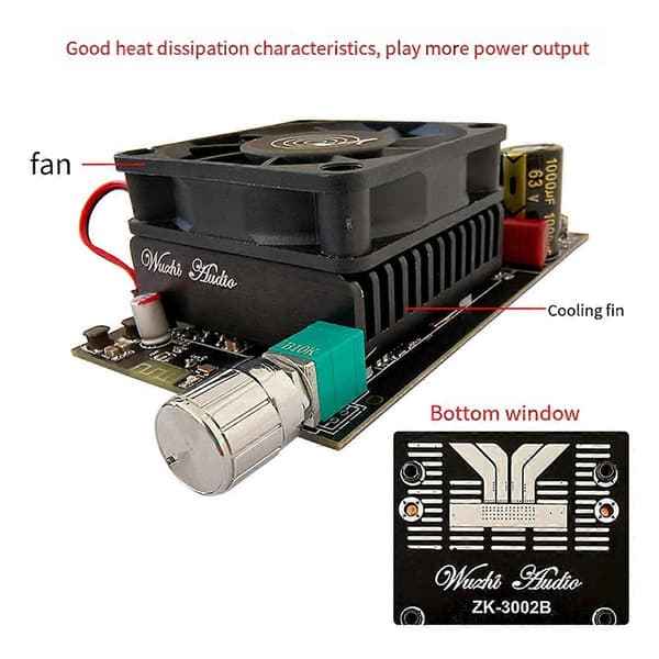 ZK-3002B Digital Audio Effektforstærkerkort TPA3255 Stereo Forstærker