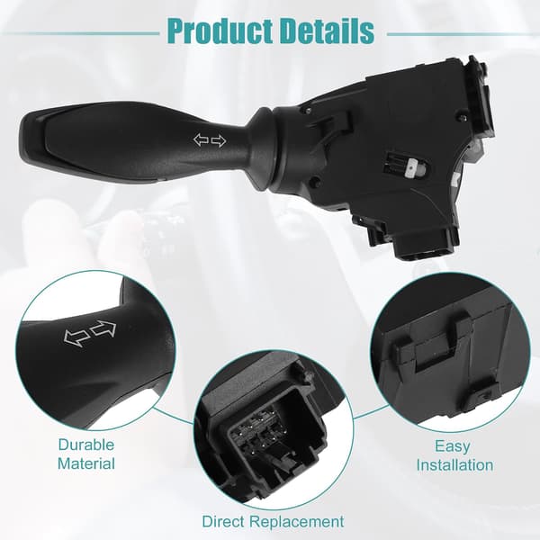 Velegnet til indikatorafbryder Multifunktionel kombinationsafbryder Velegnet til Ford Fiesta MK7 2011-2019 8A6T-13335-AD -