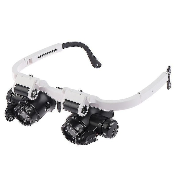 Headband Glasses Magnifier With Led Light 8x 15x 23x Watchmaker Jeweler Loupe Hfmqv