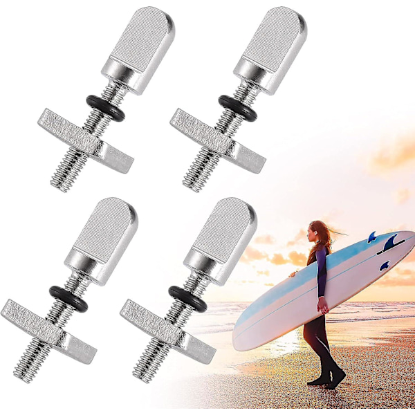 4pcs Sup Fin Screw, Surfboard Fin Screws With Plastic Box, Stainless Steel Paddle Board Fin Screw Replacement Kit Surfboard Accessories For Long Board