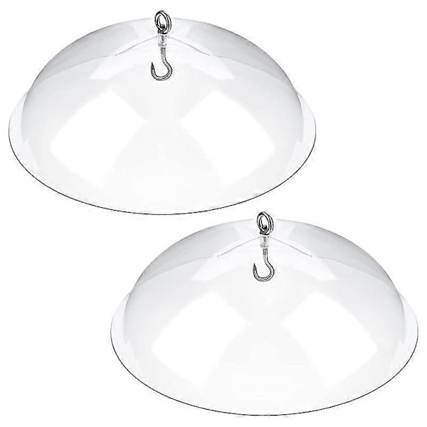 2-pack Fågelfoder Skyddskåpa, Kupol Skyddskåpa, Regnskydd för Hängande Fågelfoder för Trädgård