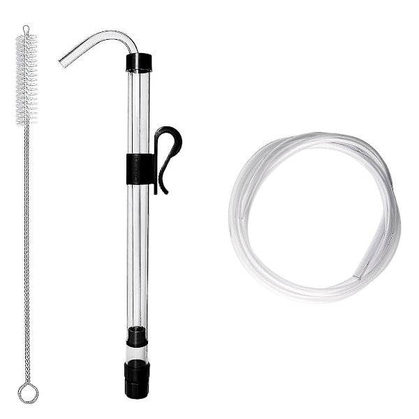 3/8 tommers automatisk sifon med klemme, 2 meter slange, tappesett med gratis matkvalitets plastslange