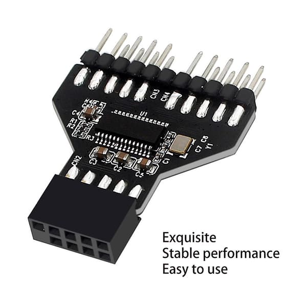 1 til 2 9-pins USB Hub USB 2.0-stik USB2.0 9-pins Interface Header Splitter