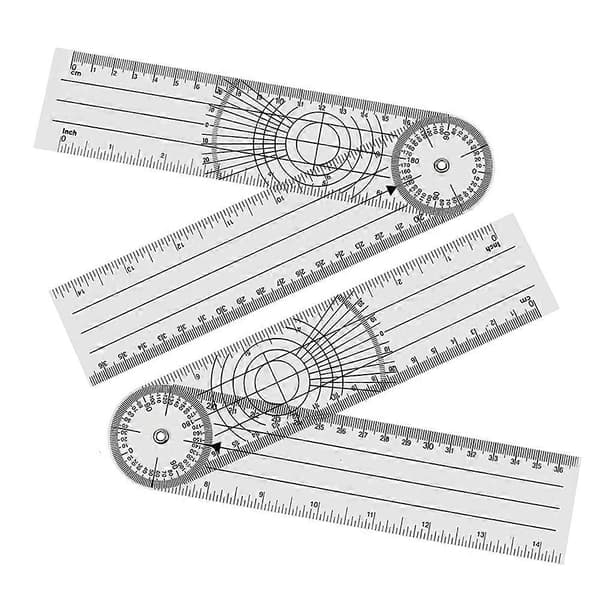 4 Stk. Goniometer Fysioterapi 360 Graders Rotasjon Gradskive Fysioterapi PVC for Fysioterapi