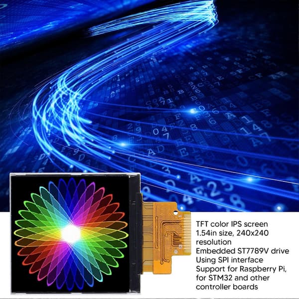 Højkvalitets 1,54 tommer TFT farve IPS display opløsning 240*240 SPI interface...