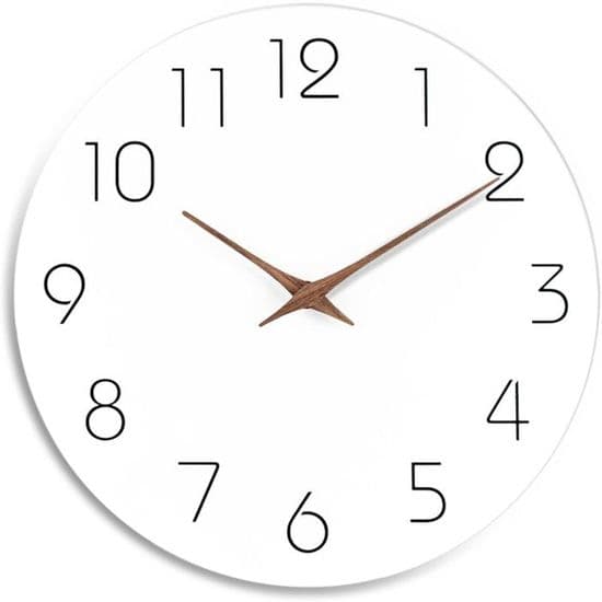 Seinäkello - LARGEIGHT - 25,4 cm - Hiljainen - Moderni - Koristeellinen