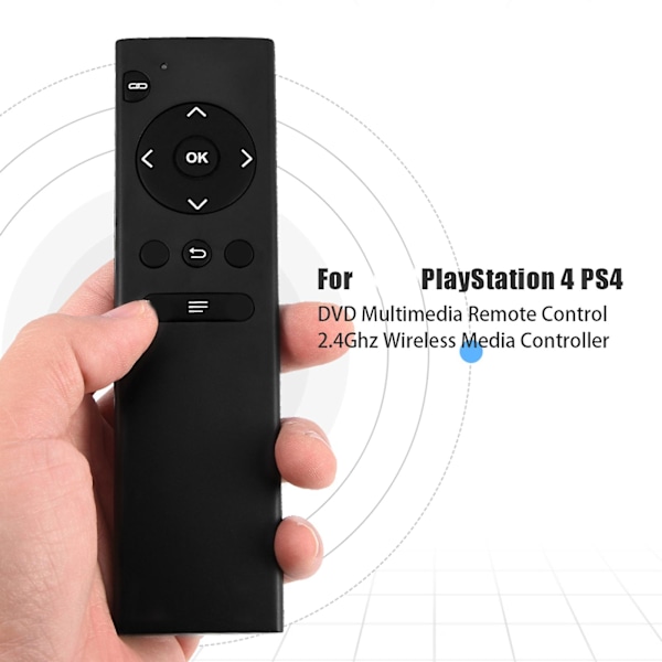 Sony PS4 DVD-monitoiminen kaukosäädin - 2.4 GHz langaton mediakaukosäädin