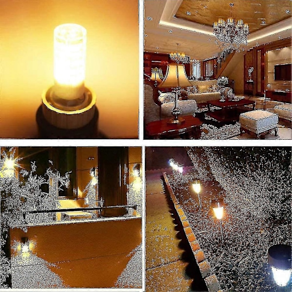 4 stk. G4 LED 12v 4w Lyspære, ac/dc 12v Belysningslamper svarende til 30w Halogen, 400lm, varm hvid 3000k, ikke-dimbar, udskiftning