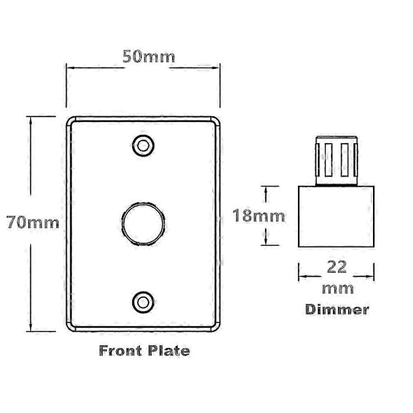 LED Dimmer Switch 12V DC PWM Dimmer Justerbar Kontroller för Husbil Båt Släpvagn Van, för Dimbar LED-lampa, Halogen, Glödlampa, Enfärgad