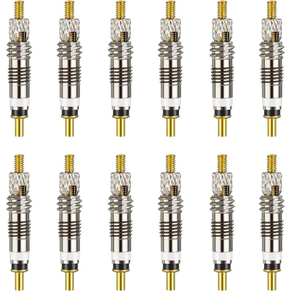 12 st ventilkäglor ventilkäglor, ventilkärnavlägsningsverktyg, universellt för racercykel, mountainbikes, skruv-in, lätt att använda