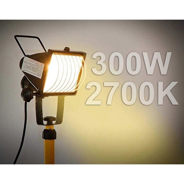 Förpackning med 5 st 300W R7s Linjära Halogenlampor, Säkerhetsbelysning, 2700K 220-240V 118mm Längd, Lämplig för Taklampor, Golvlampor, Landskapsbelysning