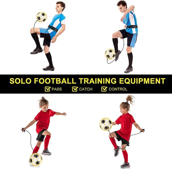 Fotbollsträningsutrustning - Soloträningsträningskit med bollnät och hand