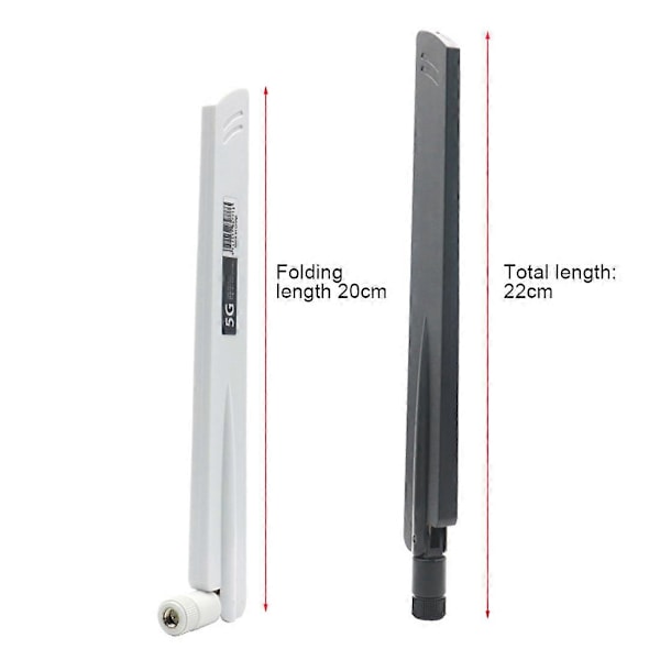 2 stk. 3G 4G 5G Antenne 600-6000MHz 18DBi Forstærkning SMA Han til Trådløst Netværkskort Wifi Router High Si
