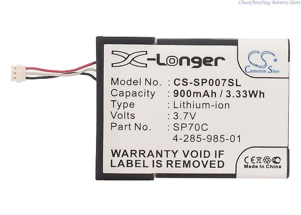 Cameron Sino 900mAh Spilkonsollbatteri SP70C til Sony PSP E1000, PSP E1002, PSP E1004, PSP E1008, Pulse Trådløst Headset 7.1