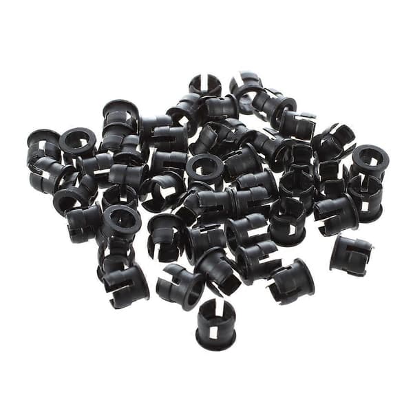 50 5mm Sort Plastik LED Holder Case Clip Display Panel