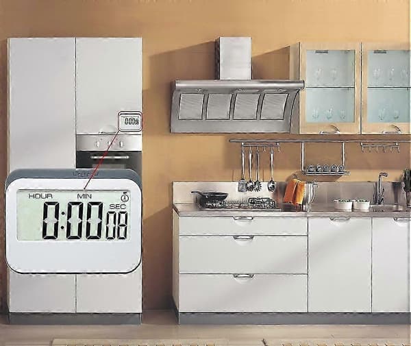 Magnetisk digital kjøkkentimer med LCD-skjerm for matlaging og baking