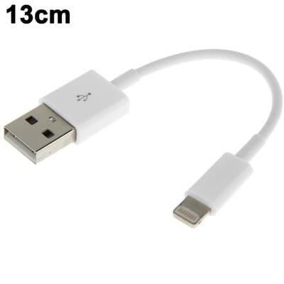 Kort ladekabel for iPhone – 13 cm Lightning til USB