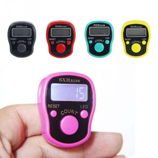 Elektronisk håndkalkulator for finger med LED-skjerm