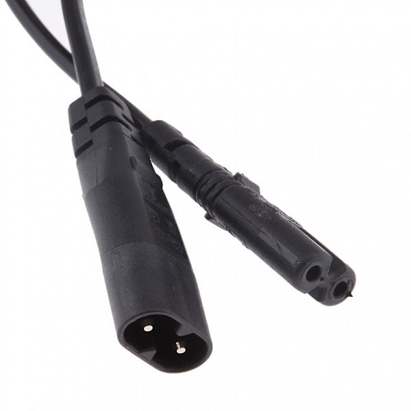IEC 320 C8 Han til C7 Hun Konverter Adapter Forlænger Strømkabel 5 Meter