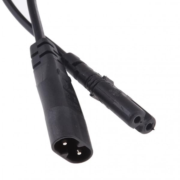 IEC 320 C8 Han till C7 Hon Adapterkabel Förlängningssladd 5 Meter