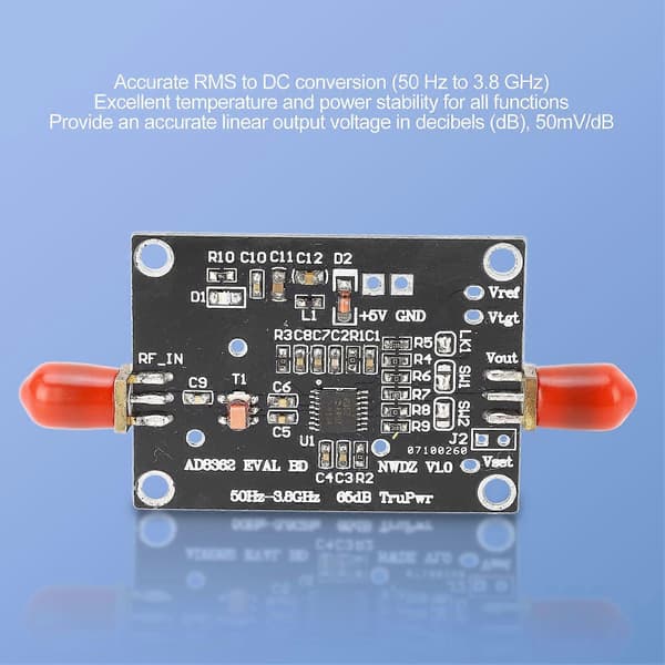 Høykvalitets AD8362 modul 50hz~3.8GHz RMS deteksjon 65dB lineær d...