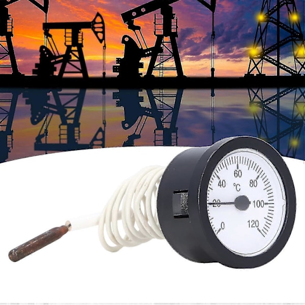 Instand Read 2-tommers urskivetermometer, urskivetermometer, 0120c kedeltermometer, rustfrit brygningsgrydetermometer, til måling af væsker, hovedsageligt vand