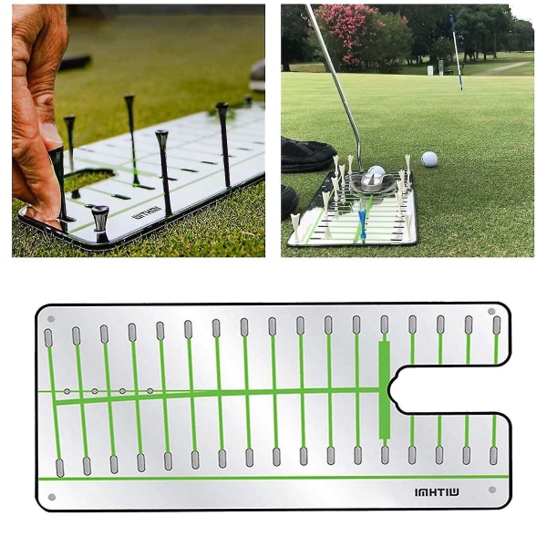 Golf Putting Alignment Speil Treningshjelpemiddel Undervisningsutstyr Speil Posisjonskorrigerer for O