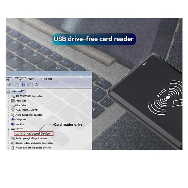 USB RFID-läsare 125khz ID Kontaktlös Känslighet Smart Card Reader