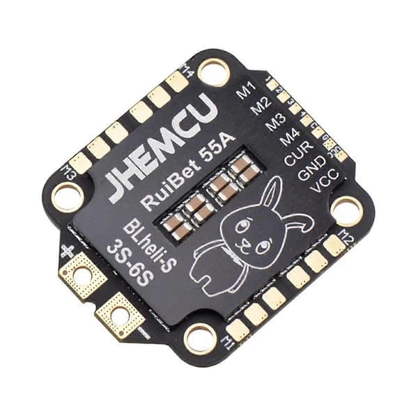 JHEMCU RuiBet ESC BLHELI S Dshot600 4in1 Brushless ESC 3-6S M4 til RC FPV Freestyle Flight Controller